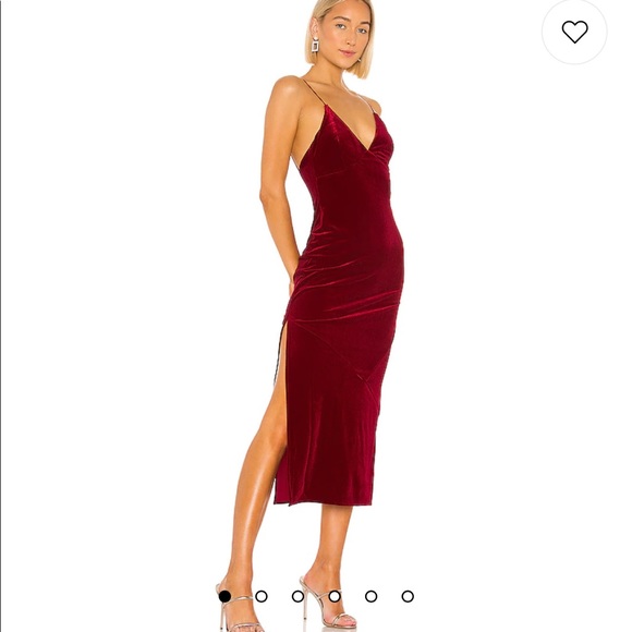 Lovers and Friends Rebel slip dress dark green velvet - Picture 7 of 9